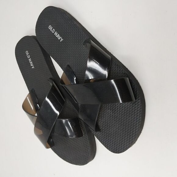 OLD NAVY SANDALS/FLIP FLOPS. BLACK. SIZE 7. - Picture 1 of 7